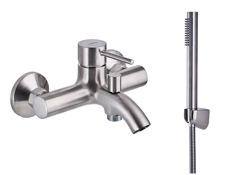 [00-07012/BN] ΜΠΑΤΑΡΙΑ ΛΟΥΤΡΟΥ ETNA MINIMAL BRUSHED NICKEL