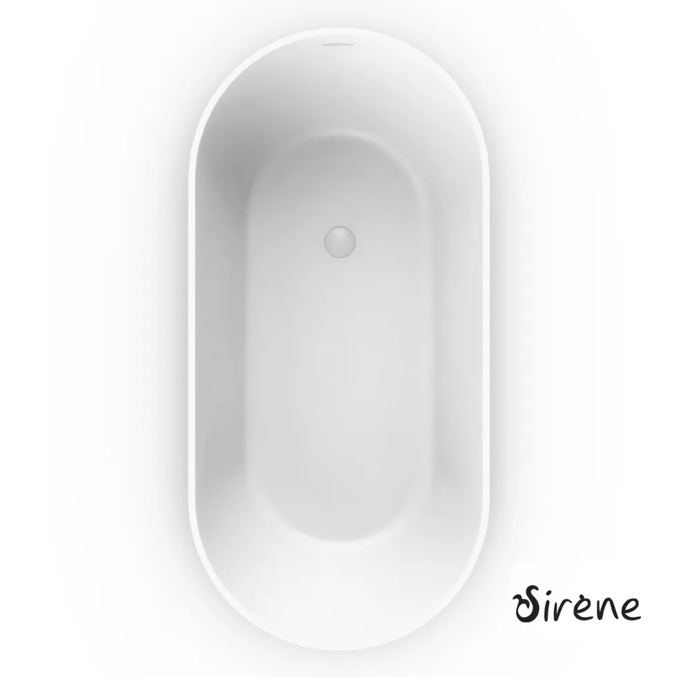 Μπανιέρα Solid Surface Ελεύθερης Τοποθέτησης CUSCO Freestanding 165x85, Sirene White Matt