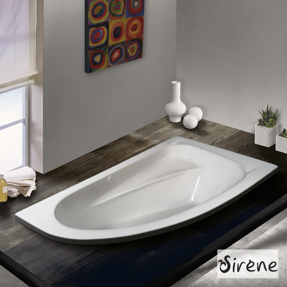 [402-MAR16090-2] Μπανιέρα Ακρυλική MARINA 160x90 Right, Sirene White