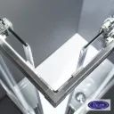 Καμπίνα ντουζιέρας Γωνιακής Εισόδου Corner Entry 100x110 (97-99 x 107-109 εκ.), Devon Flow Clean Glass Chrome