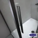 Καμπίνα ντουζιέρας Γωνιακής Εισόδου Corner Entry 80x80 (77-79 εκ.), Devon Flow Clean Glass Black Matt
