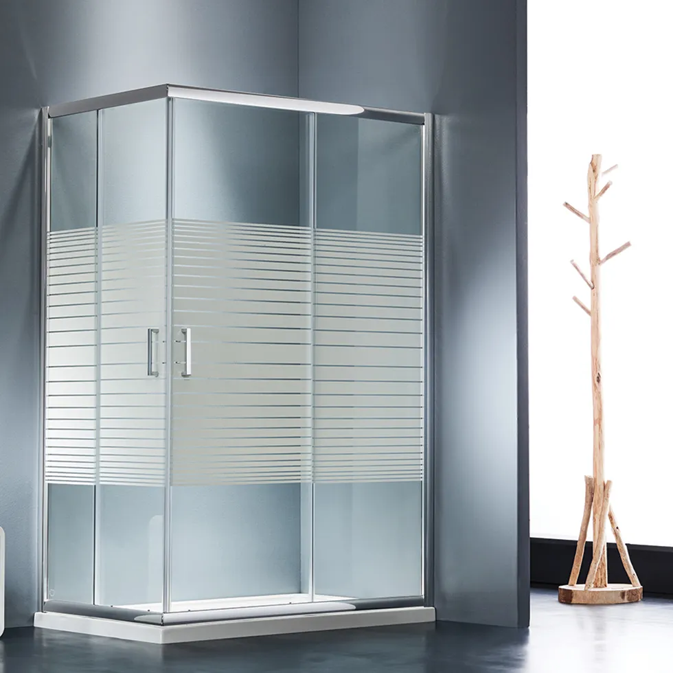 Καμπίνα ντουζιέρας Γωνιακής Εισόδου Corner Entry 90x72 (87-89 x 69-71 εκ.), Starlet Stripes Chrome