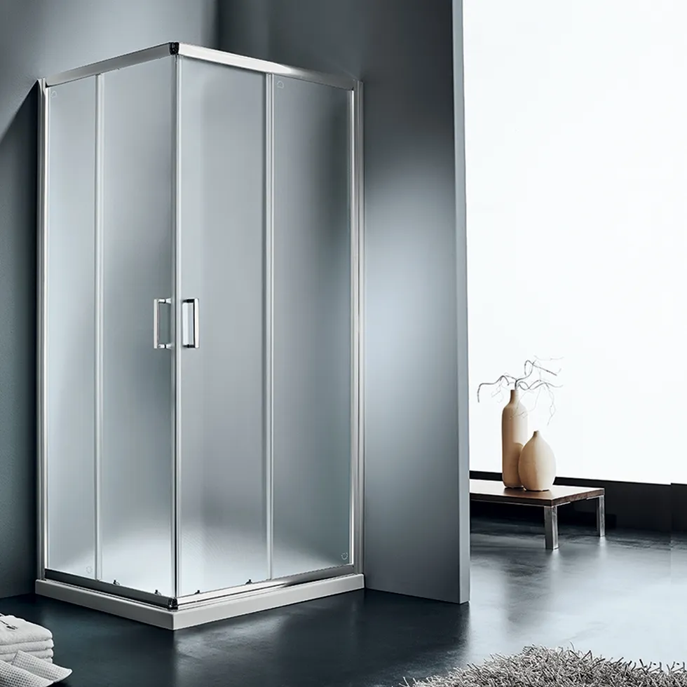 Καμπίνα ντουζιέρας Γωνιακής Εισόδου Corner Entry 80x80 (77-79 εκ.), Starlet Fabric Chrome