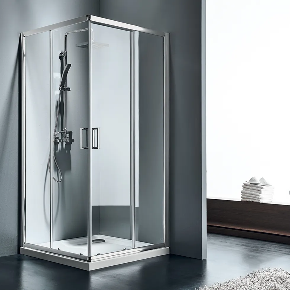 Καμπίνα ντουζιέρας Γωνιακής Εισόδου Corner Entry 80x80 (77-79 εκ.), Starlet Clear Chrome
