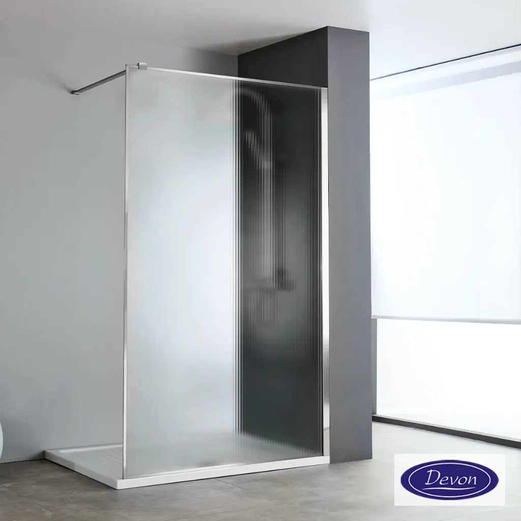 IWIS WALK-IN 107-109 H.200 FLUTED CLEAN-GLASS CHROME