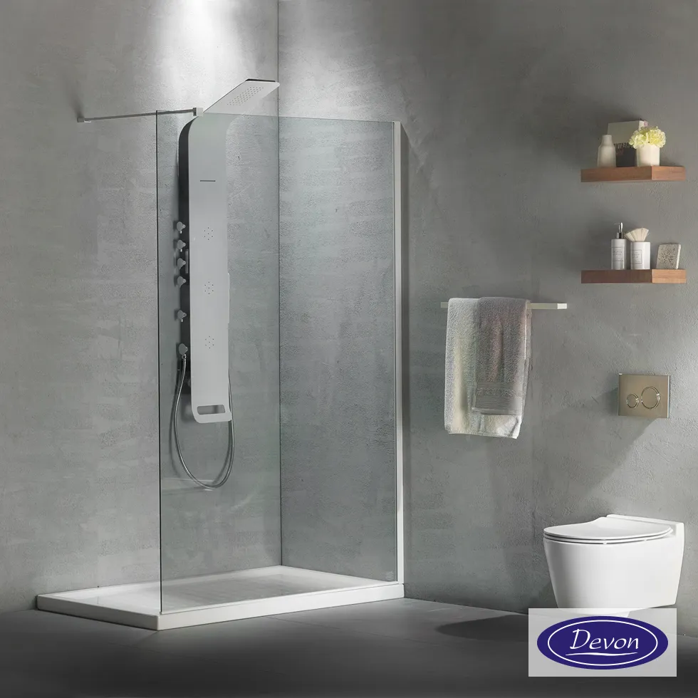 IWIS WALK-IN 117-119 H.200 DEVON CLEAN-GLASS WHITE MATT