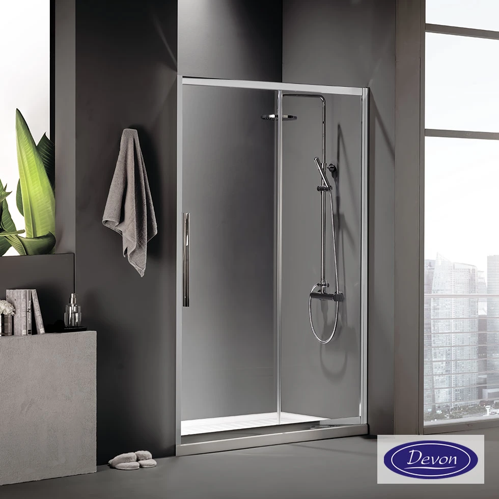 SLIDER 110  (107-111εκ) H.220 DEVON FLOW CLEAN-GLASS CHROME