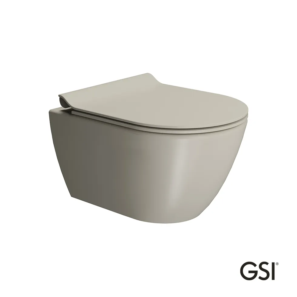 [500-881600SC-520] Λεκάνη Κρεμαστή Pura/50 Swirlflush με κάλυμμα MS86SC Super Slim Soft Close, GSI Creta