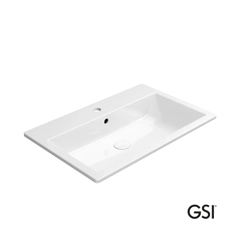 Νιπτήρας Πορσελάνης Kube-X 70x46 (1 οπή) GSI White