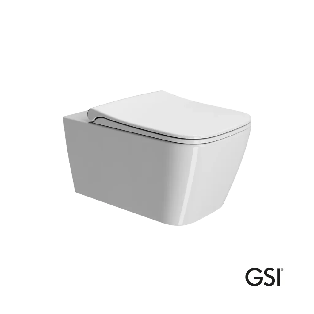 [500-961500C-300] Λεκάνη Κρεμαστή Nubes/55 Swirlflush με κάλυμμα Slim Soft Close MS96C, GSI White