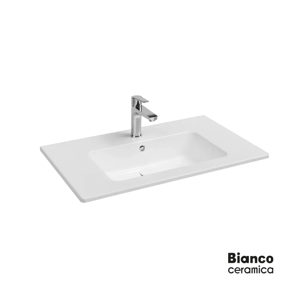 ΝΙΠΤΗΡΑΣ FLAT 81,5x46,5 (1 οπή) BIANCO CERAMICA WHITE