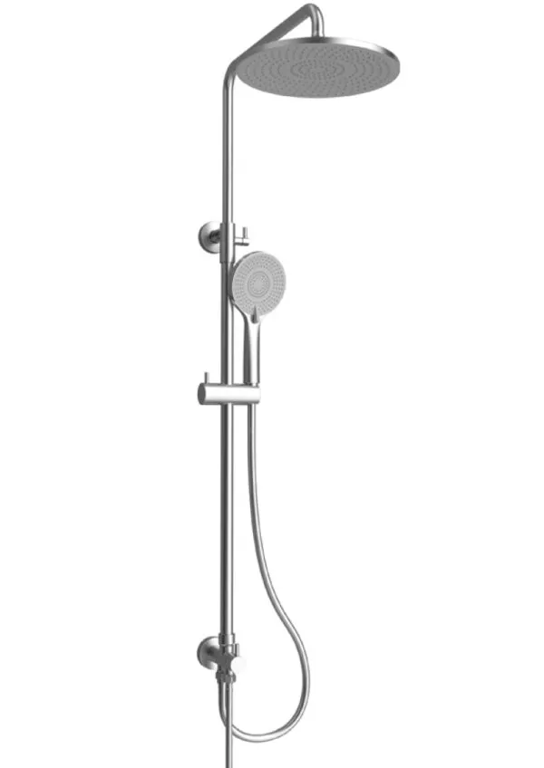 [402122] DC Venis Στήλη Ντους με Κεφαλή φ25 Brushed Nickel